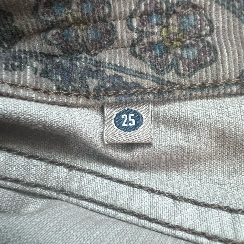 Citizens of Humanity Paisley Corduroy Skinny Jeans SZ 25 Grey Boho Hipster - Picture 13 of 13